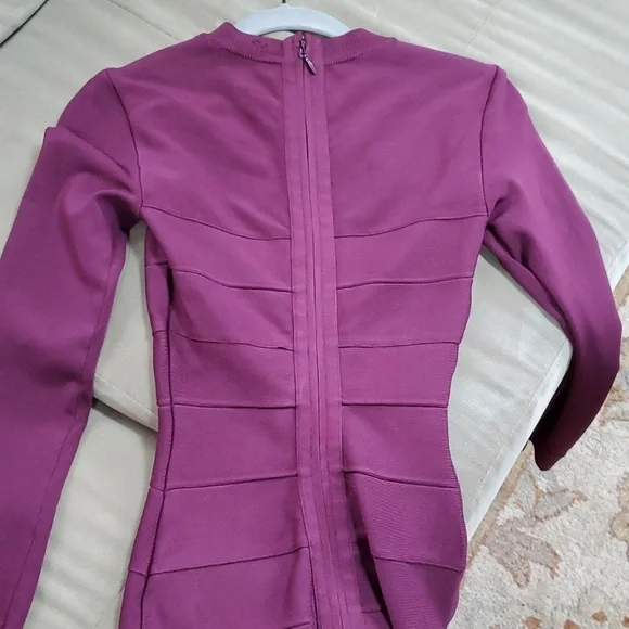 Herve Leger Paris Amethyst Long Sleeve Dress - Picture 8 of 11